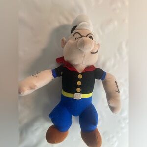 Vintage 1992 Popeye the Sailor Man Stuffed Plush Play-By-Play Toys 12"